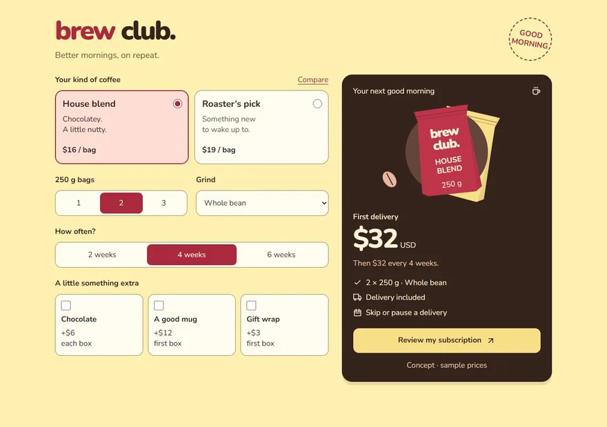 Brew Club — original project artwork and design preview
