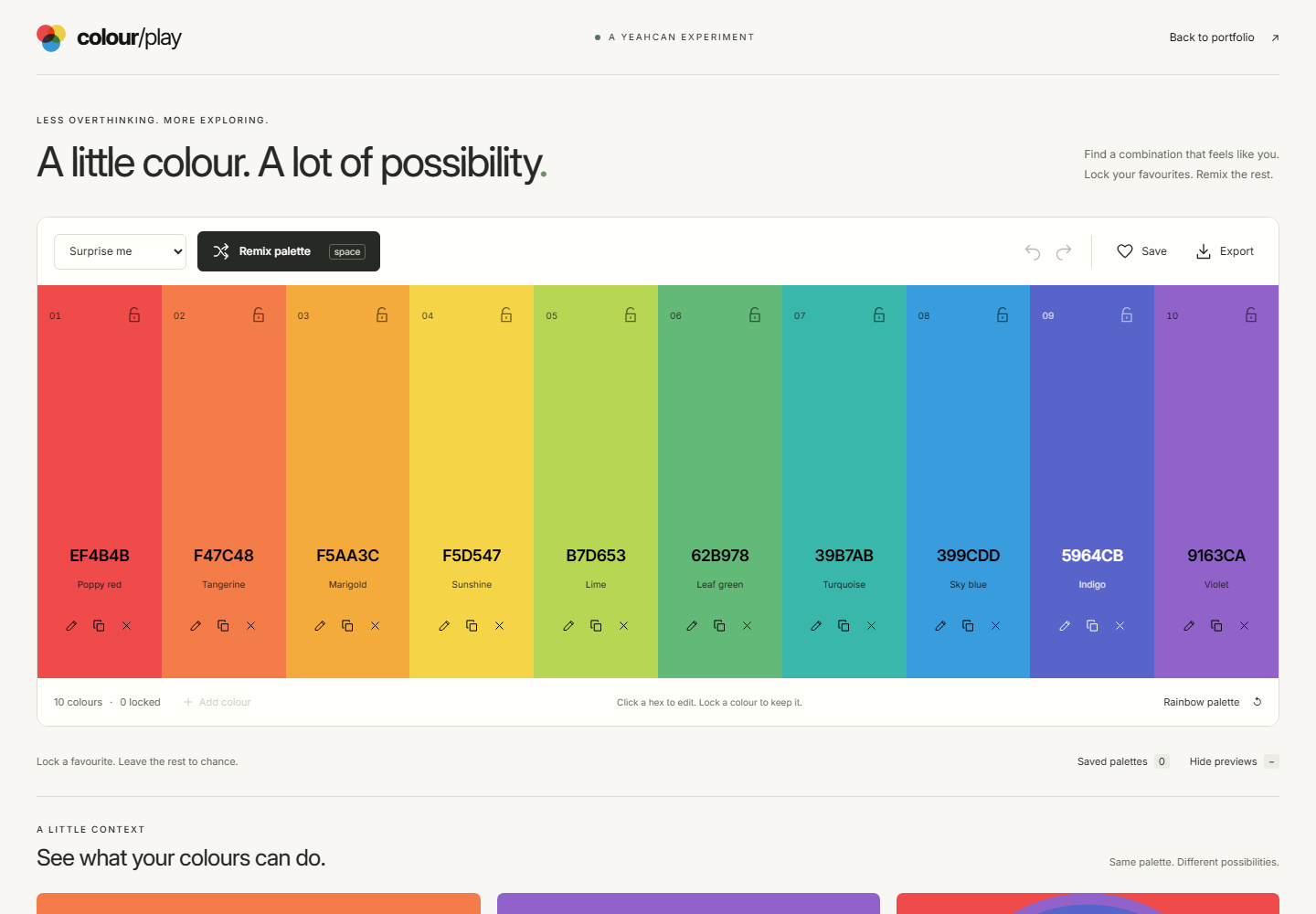 A palette made for exploring